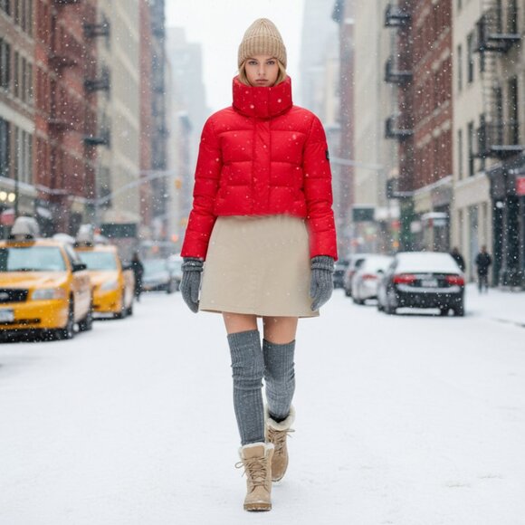 Naf Naf Paris Beige A-Line Mini Skirt - Picture 5 of 13